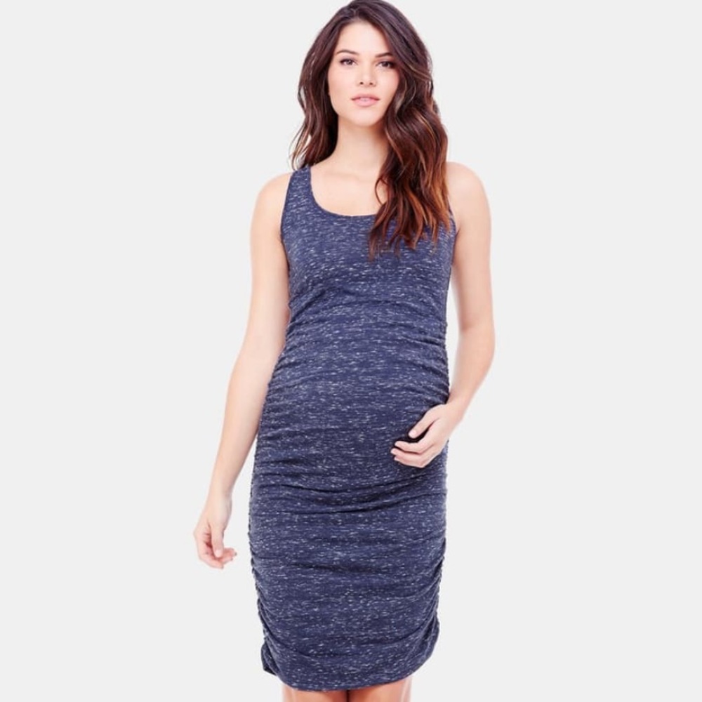 Ingrid & Isabel Ruched Marble Maternity Dress XS